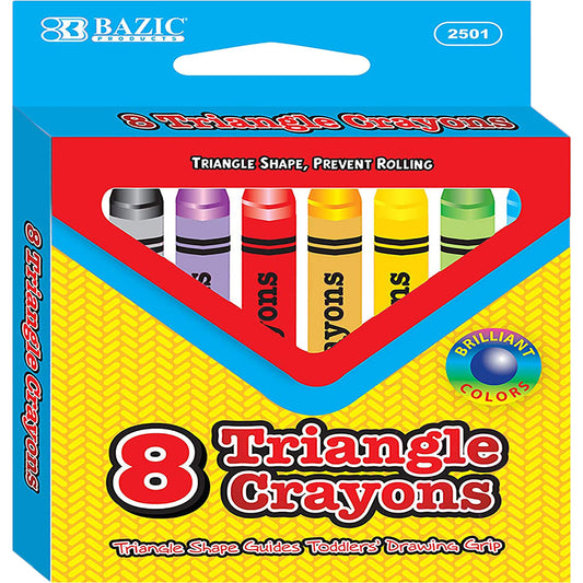 Crayons Premium Jumbo Triangle Coloring Set, Assorted 8 Color