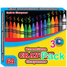 Premium Crayons Coloring Set w/sharpener, 64 color
