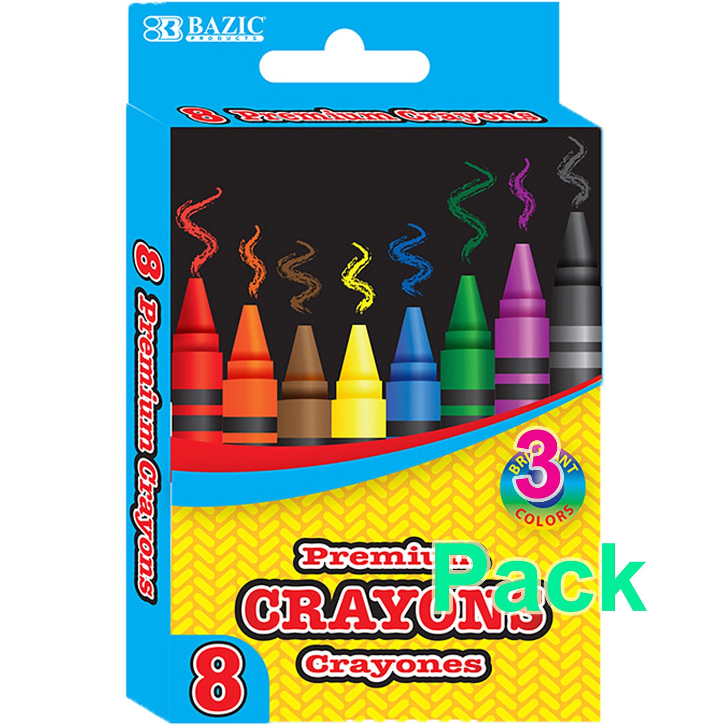 Premium Crayons Coloring Set - 8-Count - 3-Pack - G8 Central