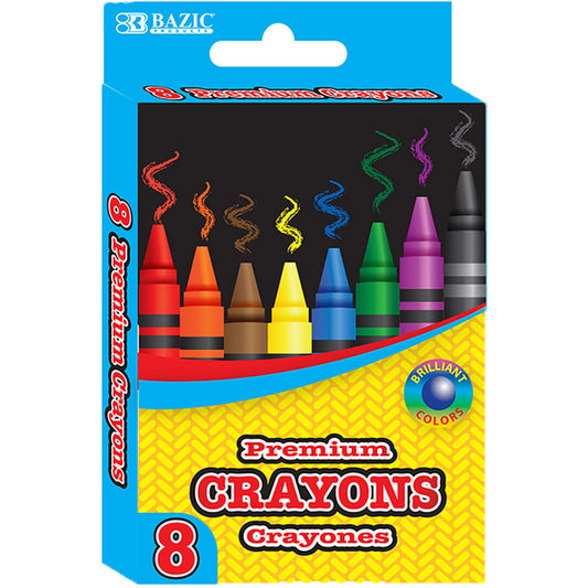 8 Assorted Colors Coloring Premium Crayons Set