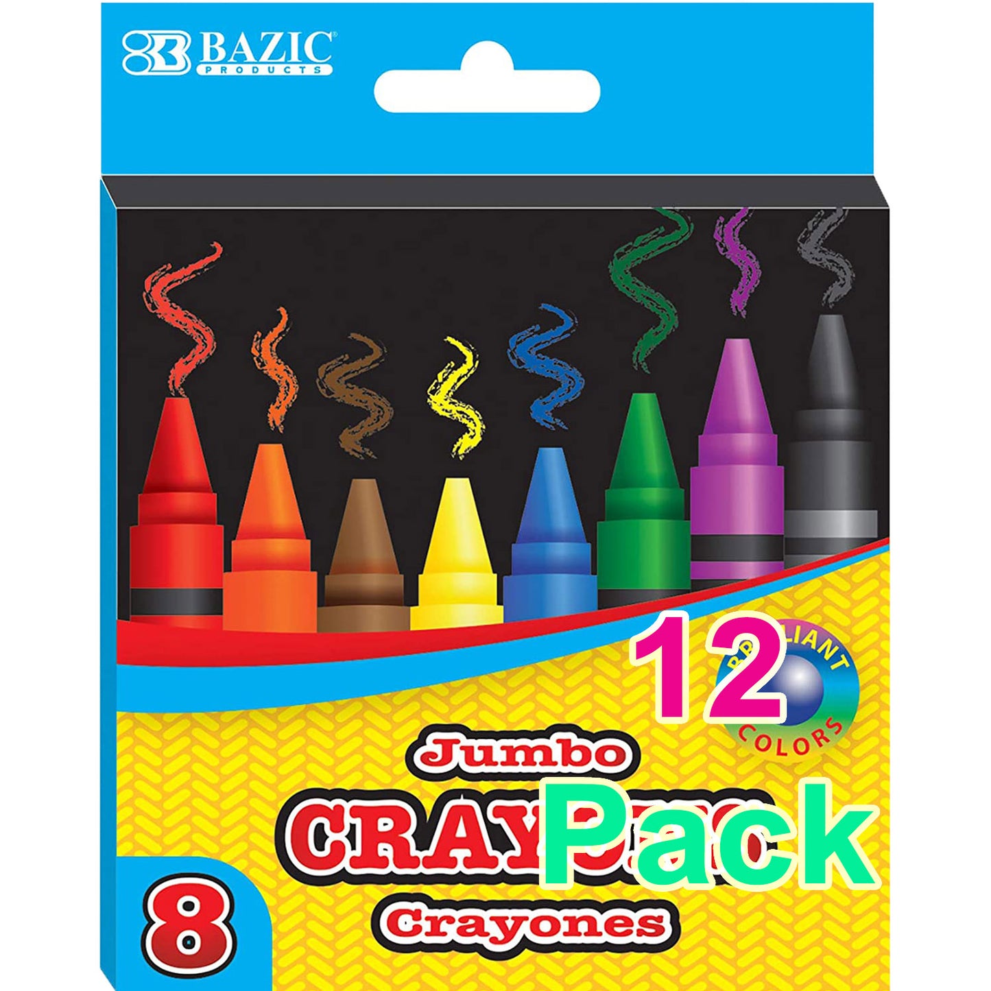 Premium Jumbo Crayons Coloring Set, 8 Colors - g8central.com