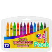 Premium Jumbo Crayons Coloring Set, School Art Gift for Kids Age 3+, 12 Colors