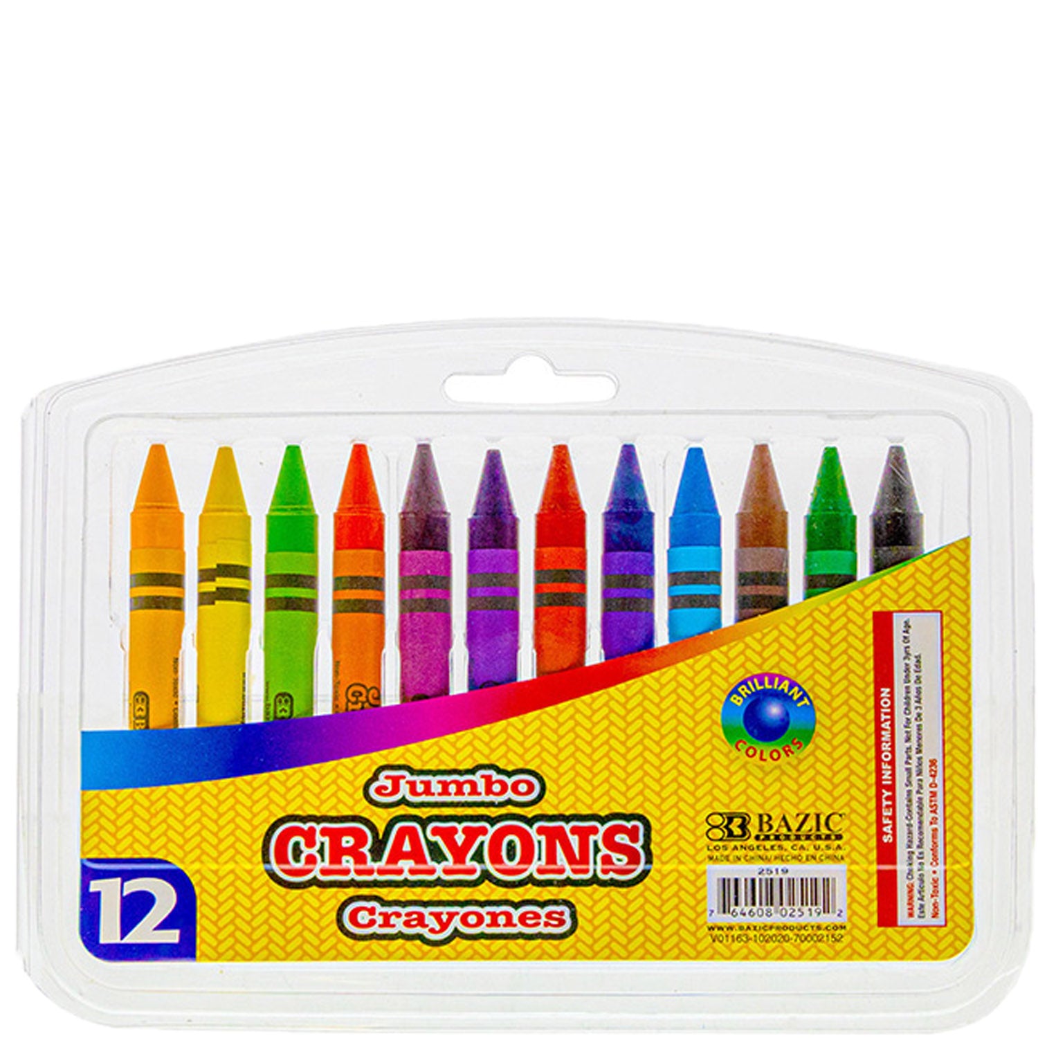 Premium Jumbo Crayons Coloring Set, School Art Gift for Kids Age 3+, 12 Colors