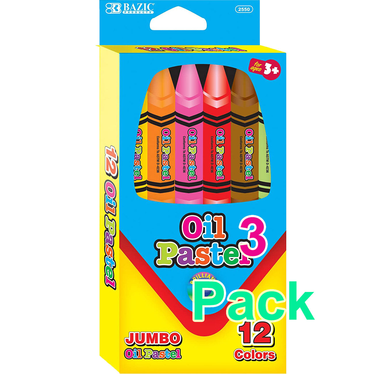 12 Color Jumbo Oil Pastels