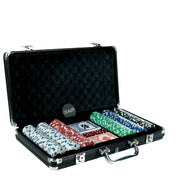 300 PC Dice Chip Black Poker Set In BLACK Aluminum Case G8Central