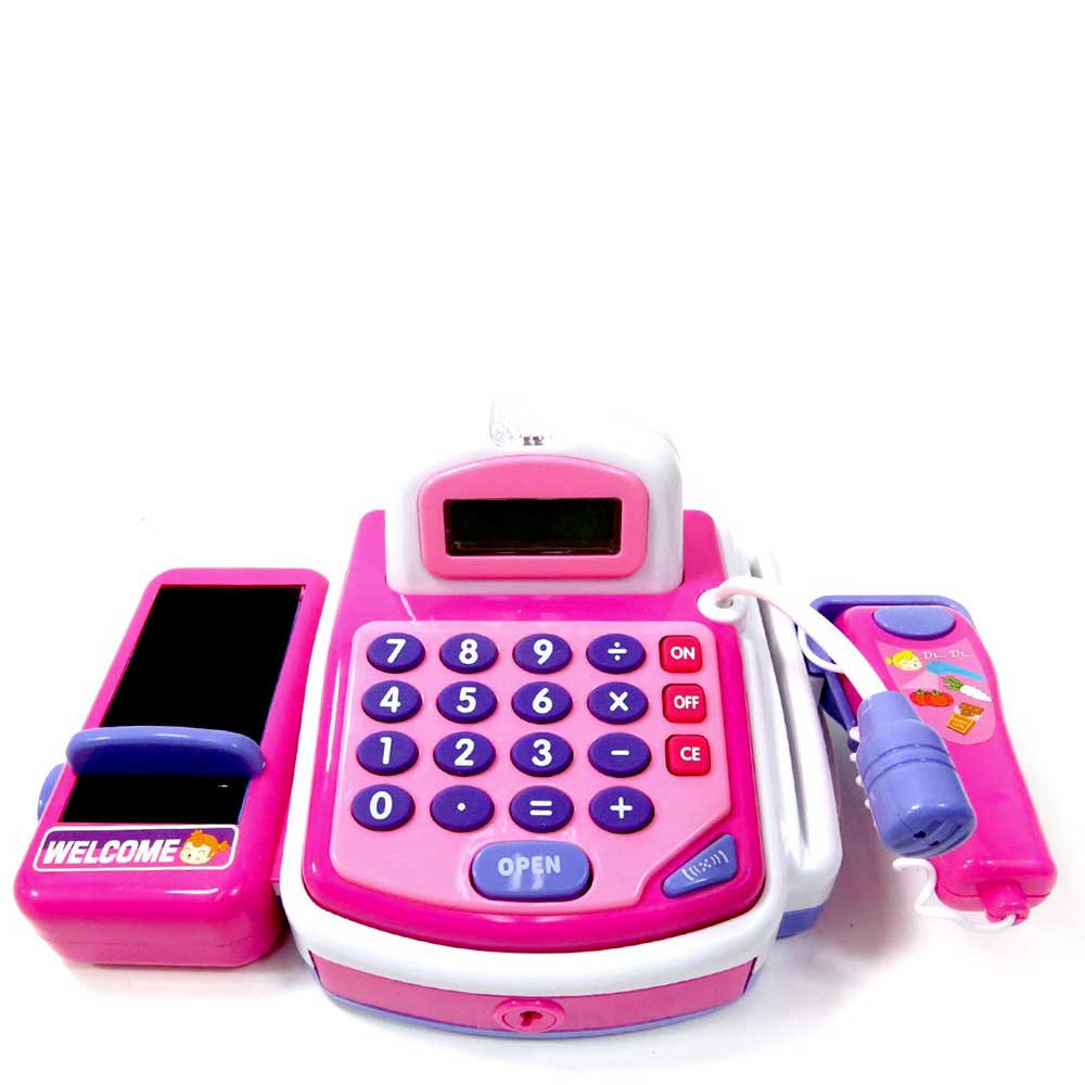 Pretend Play Electronic Cash Register Toy | Pink. G8Central