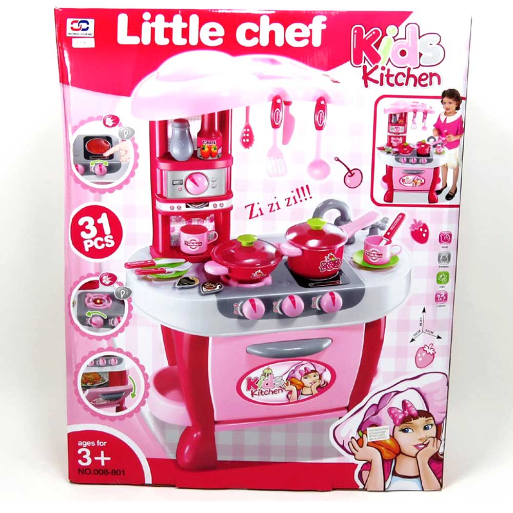 Deluxe Kitchen Appliance Cooking Play Set With Lights &amp; Sound G8Central