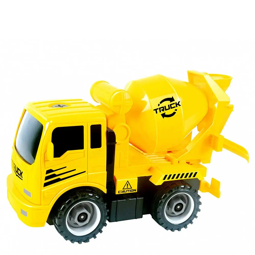 Take-A-Part Friction Powered Construction Trucks With Crane, Excavator, Mixer, Dump Truck G8Central