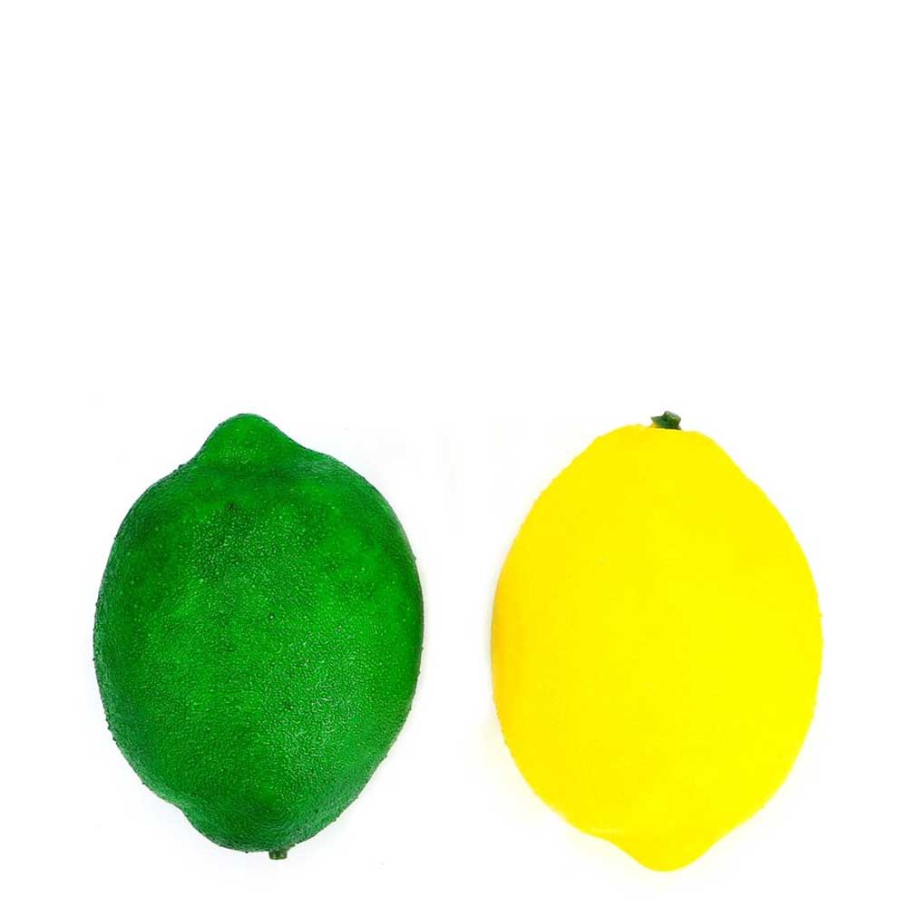 Yellow And Green Lifelike Fake Lemons