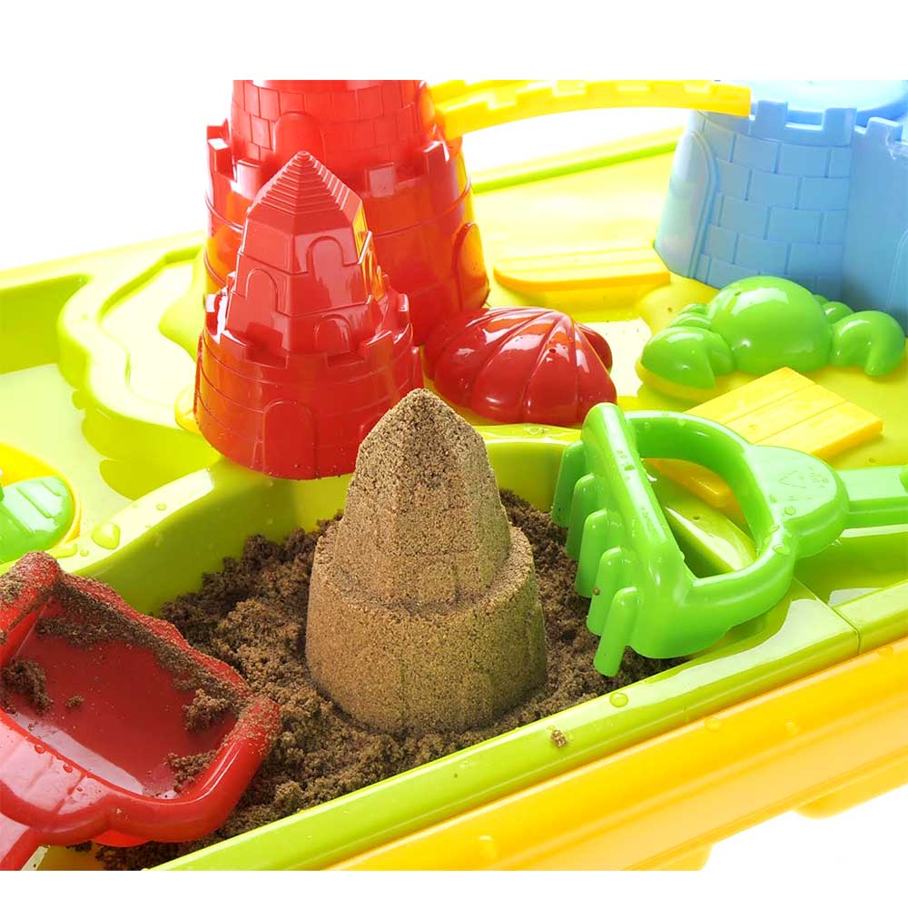 23"Sandbox Castle 2-In-1 Sand And Water Table Beach Play Set For Kids