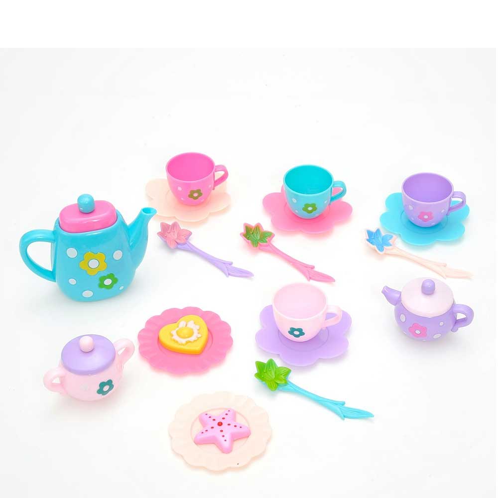 Tea Party Pretend Playset For Kids, 21-Piece