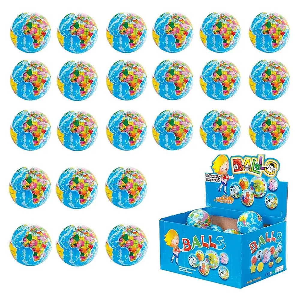 Mini Planet Earth Soft Foam Stress Balls | 24 Balls Per Box G8Central
