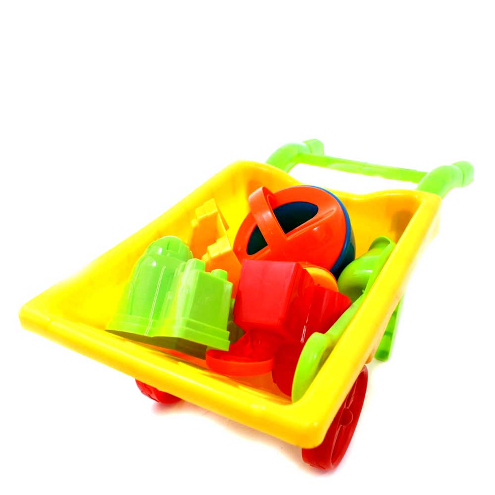 Beach Toy Playset With Wheelbarrow (Colors May Vary)