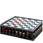 Metal Chess Set with 3D-Theme Decorative 3 in 1 Game Combo | SKULL