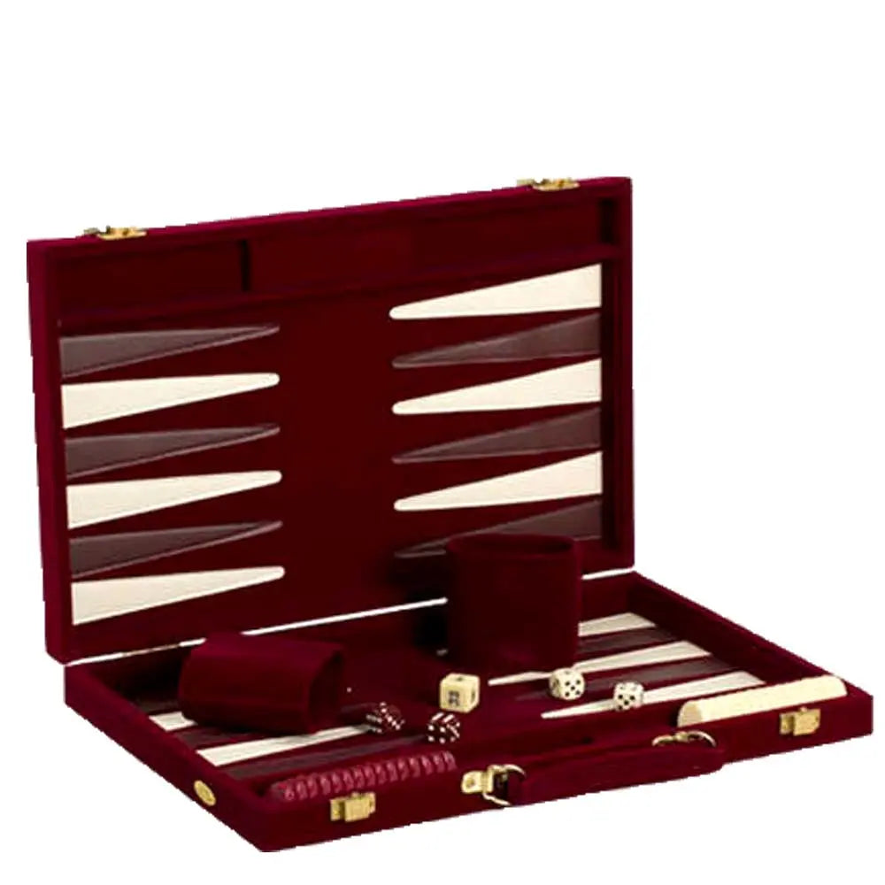 Backgammon 18" Burgundy Velvet G8Central