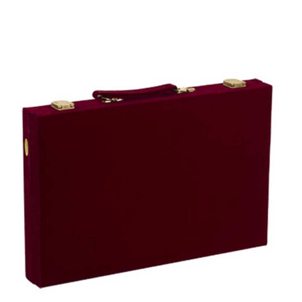 Backgammon 18" Burgundy Velvet