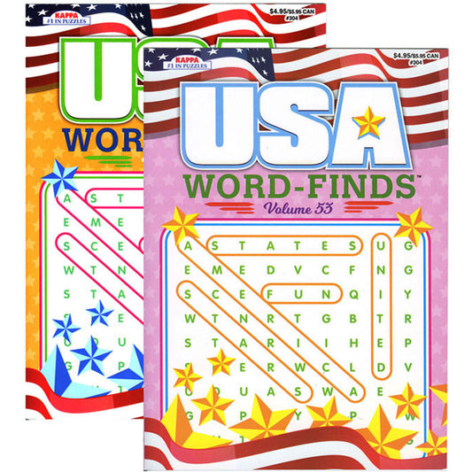 KAPPA USA Word Finds Puzzle Book | 2-Titles.