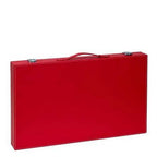 Red Backgammon Board Game Set 🎲 | Luxury Leatherette Classic Strategy Game with Dice & Chips G8Central