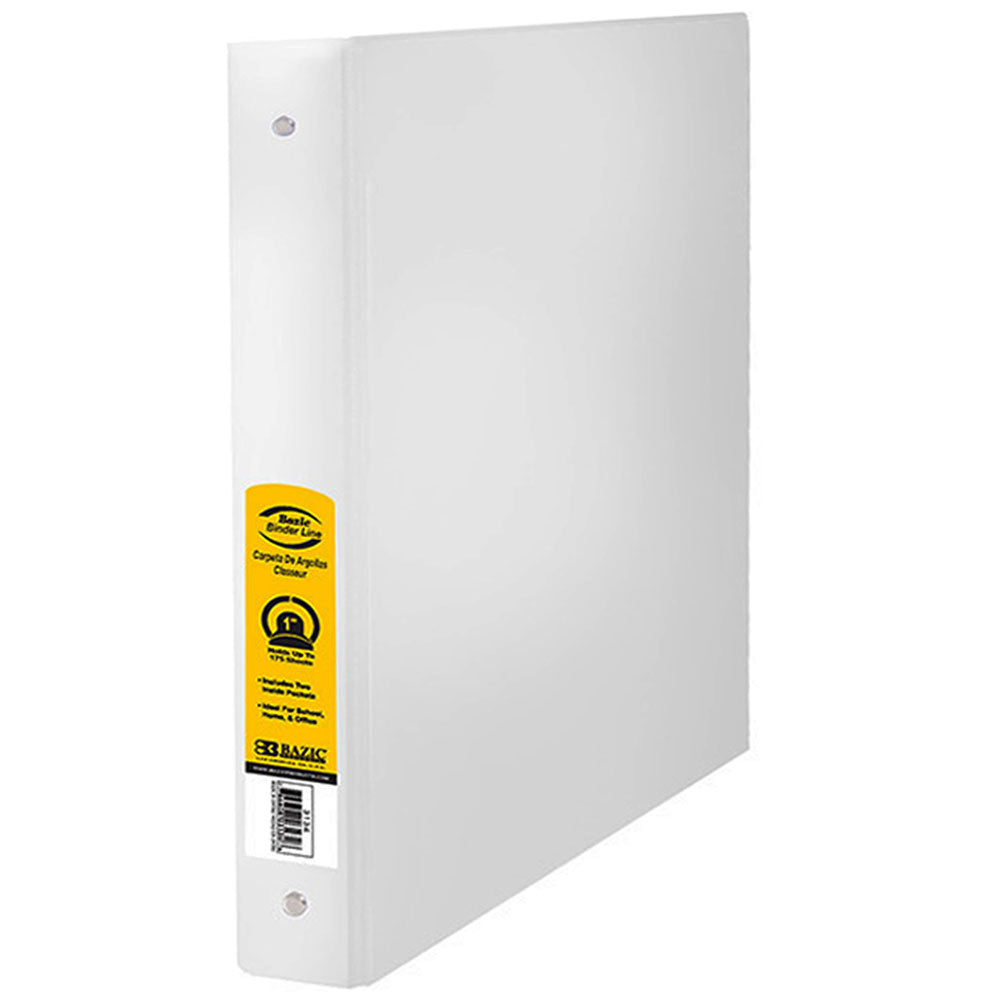 1.5 inch Round Ring Binder w/ 2-Pockets | COLOR asst. | BLACK | WHITE.