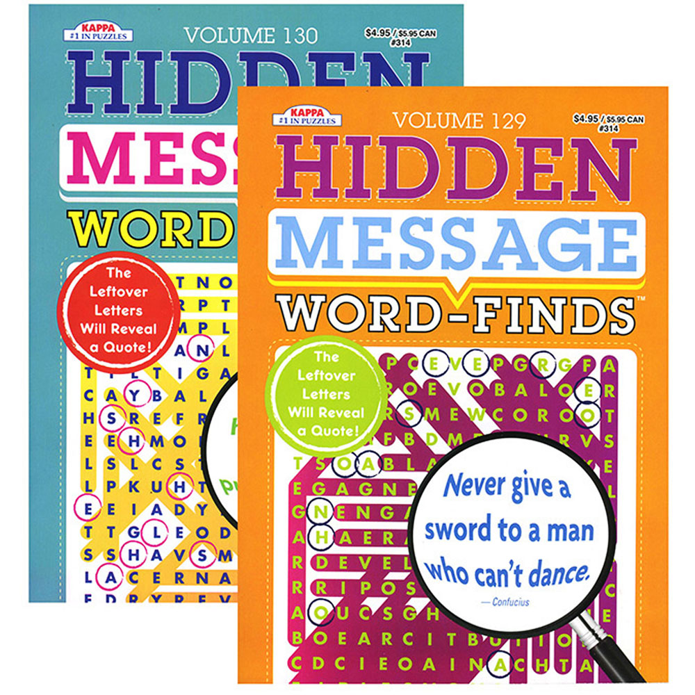 KAPPA Hidden Message Word Finds Book | 2-Titles.