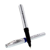 BAZIC York Black Rollerball Pen 0.7mm, Grip Cushion, Quick-Drying Regulator Liquid Ink Pens Smooth Writing (3/Pack), 1-Pack.