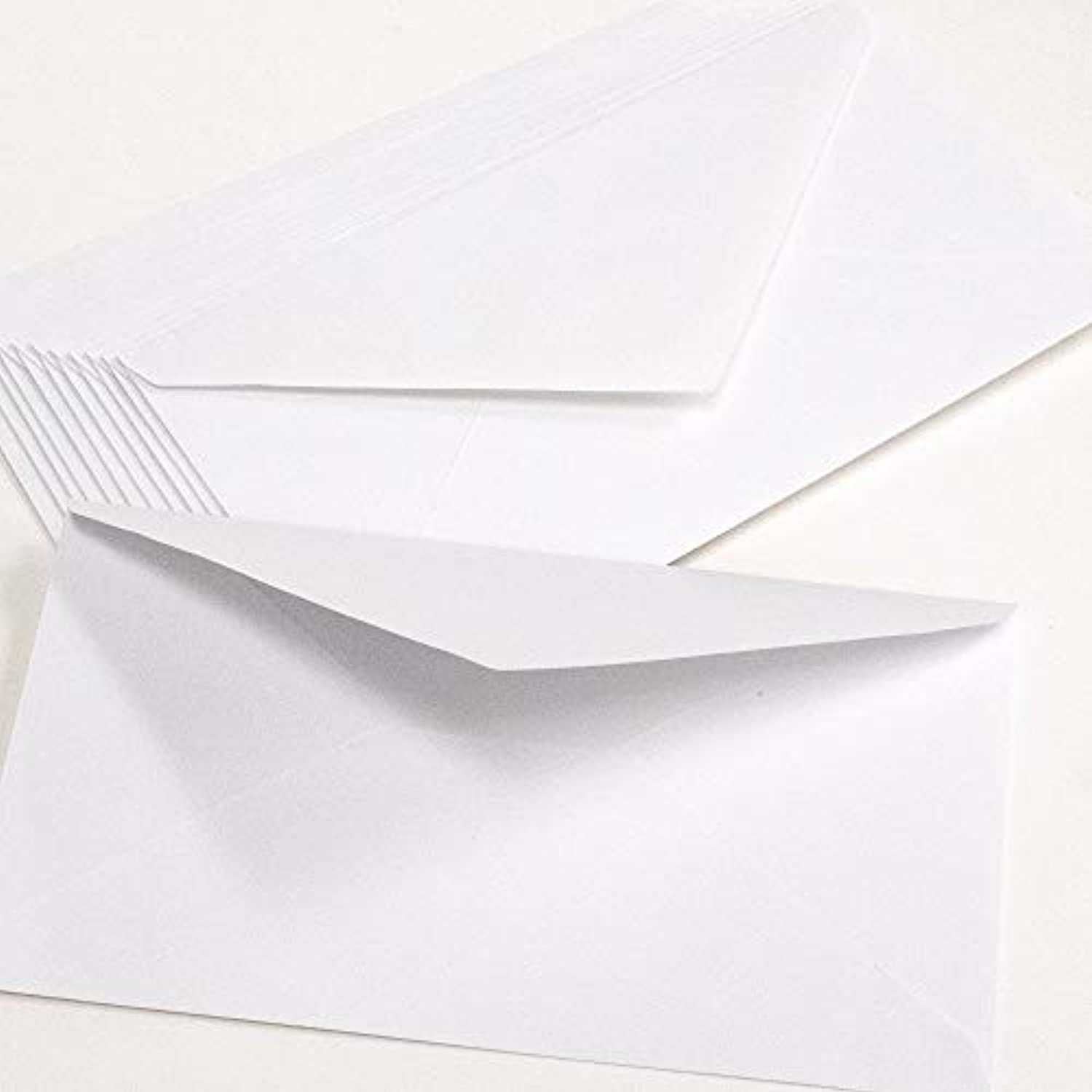 White Envelope Gummed Closure Mailing Envelopes 3 5/8 x 6 1/2, Adhesive Seal (100/Pack), 1-Pack.