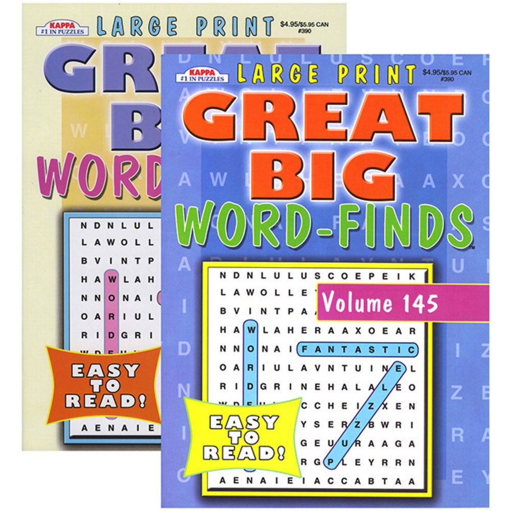 KAPPA Large Print Great Big Word Finds Puzzle Book | 2-Titles.