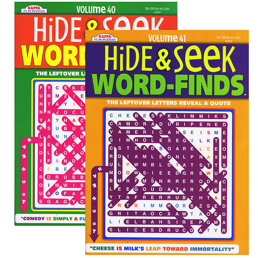 KAPPA Hide & Seek Word Finds Puzzle Book | 2-Titles.