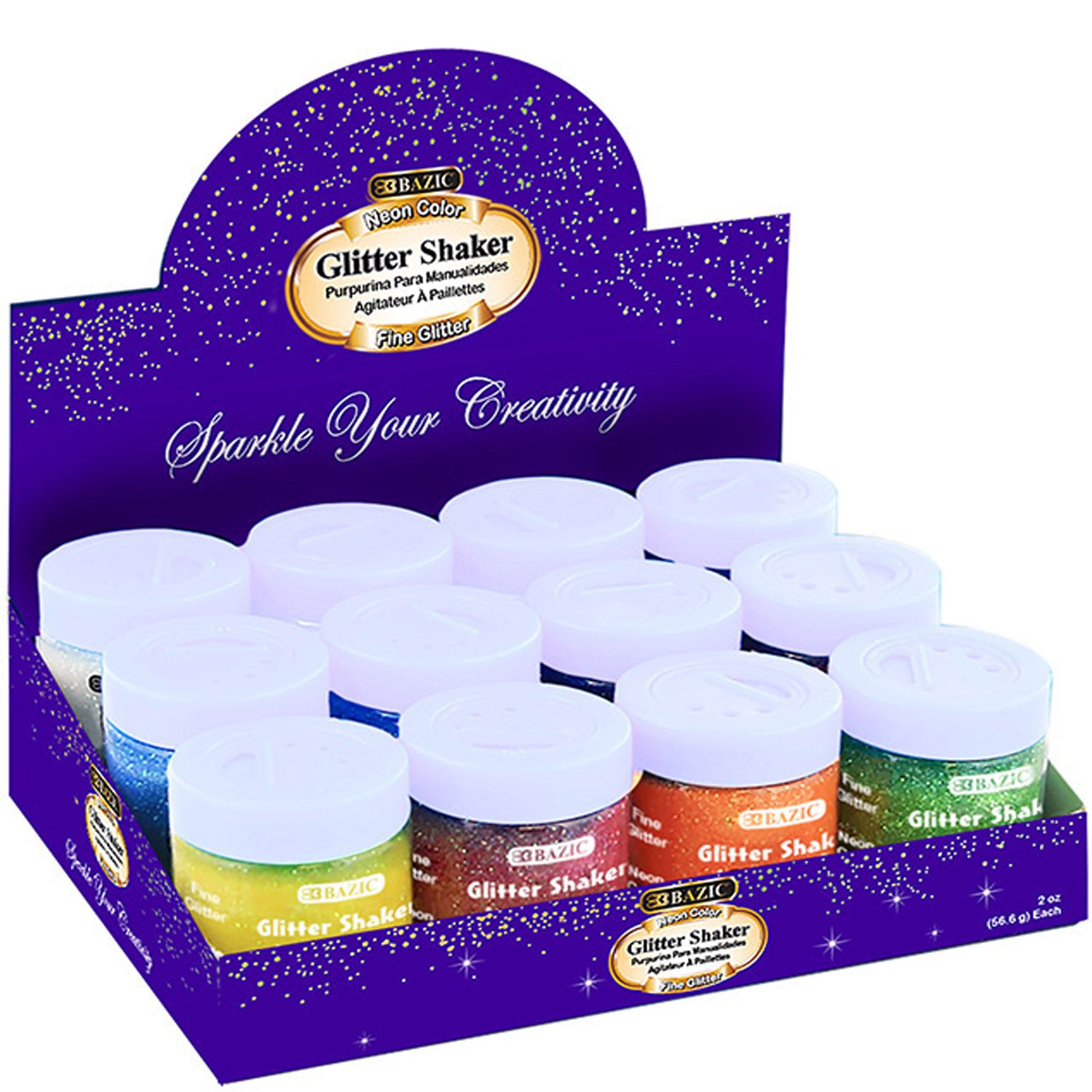 Neon Color Glitter Shaker, w/Display Box | 2 oz/56.6g