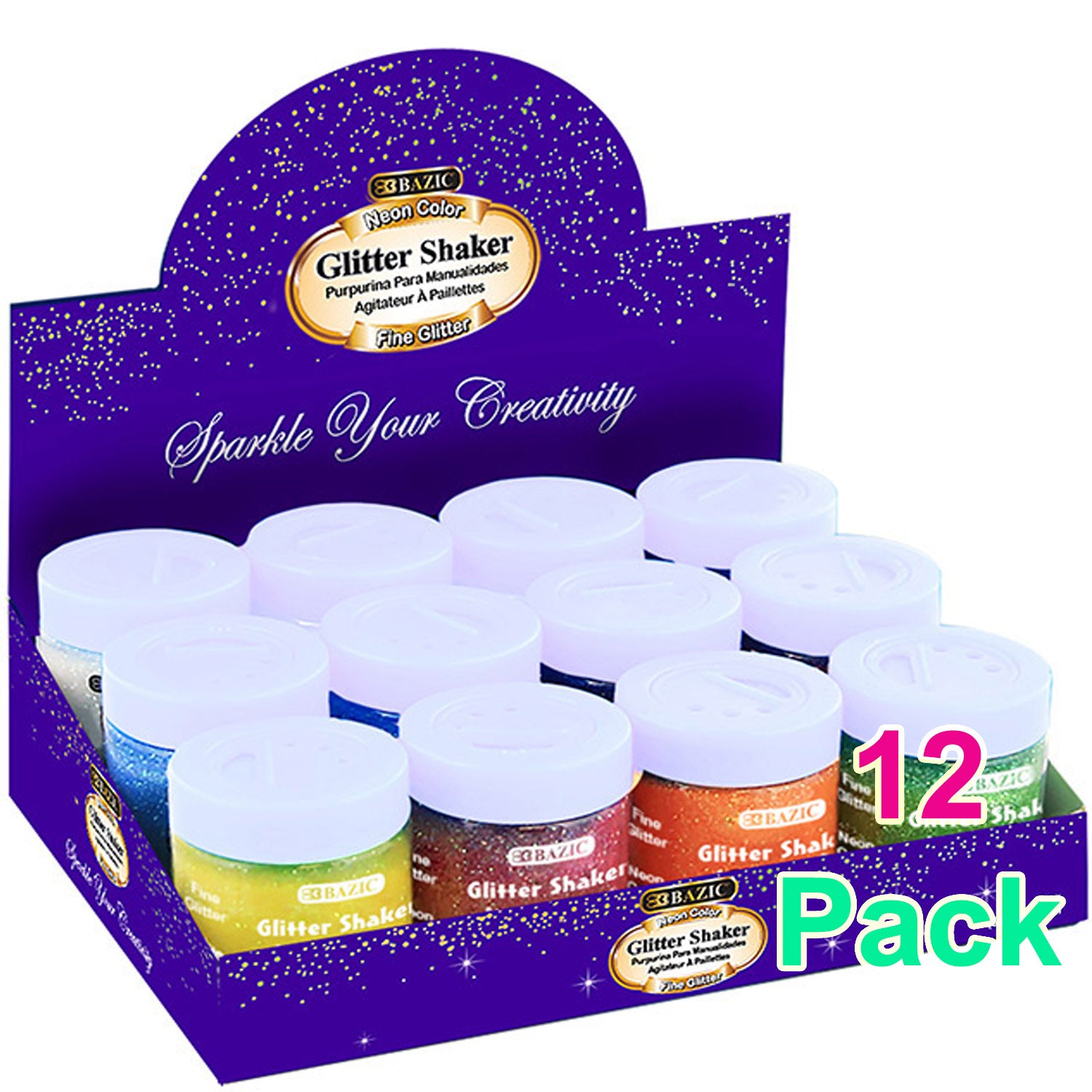 Neon Color Glitter Shaker, w/Display Box | 2 oz/56.6g