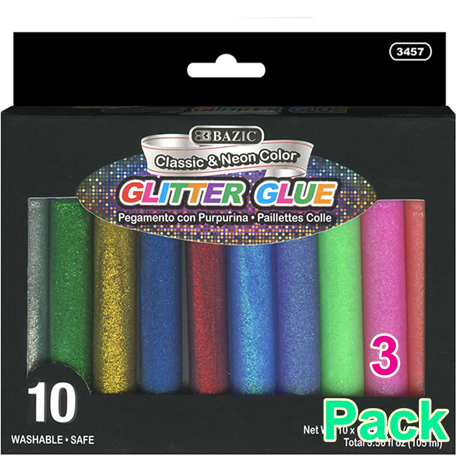 Glitter Glue Pen, Washable Simmer Glowing Non-Toxic | 0.35 FL OZ (10.5 ml)