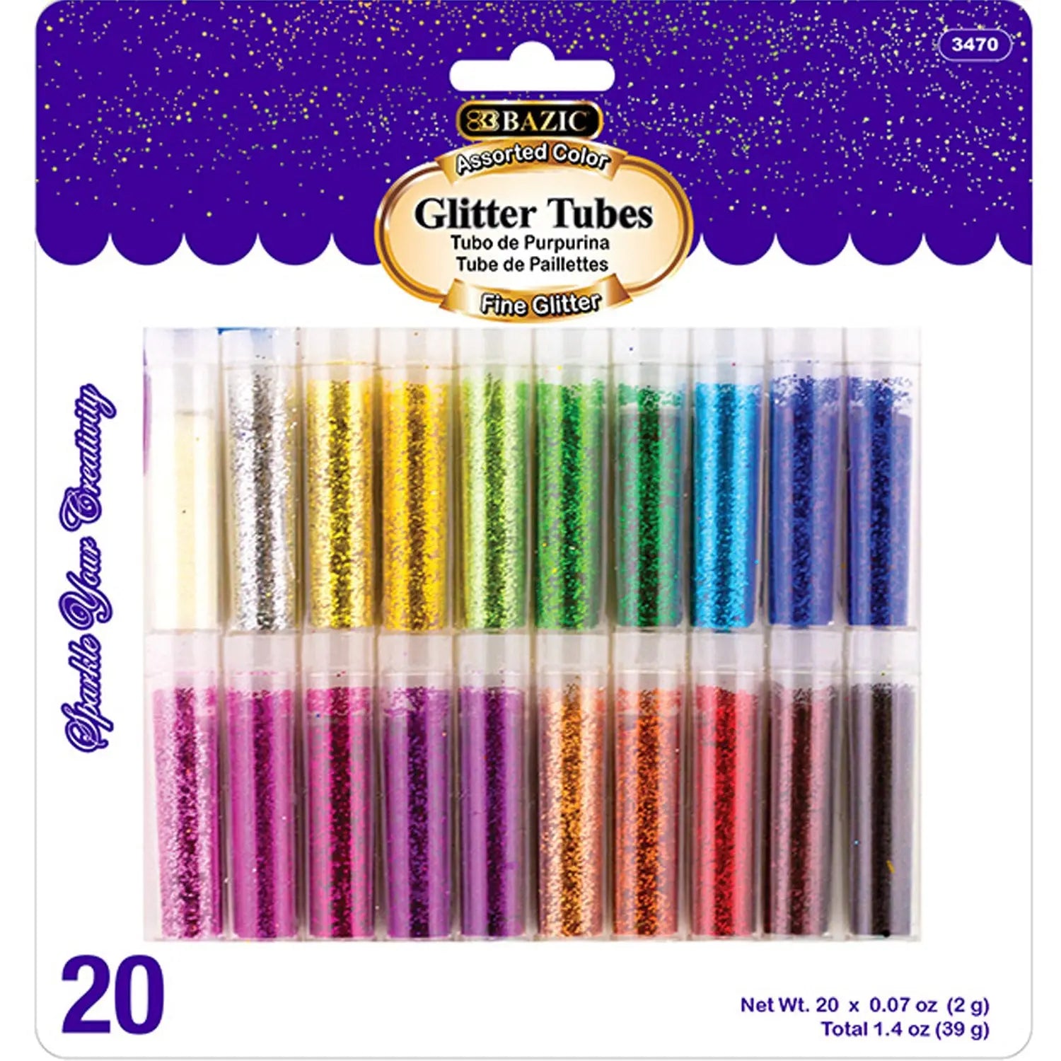 Glitter Tubes Shaker Assorted Color | 0.07 oz (2gr) G8Central