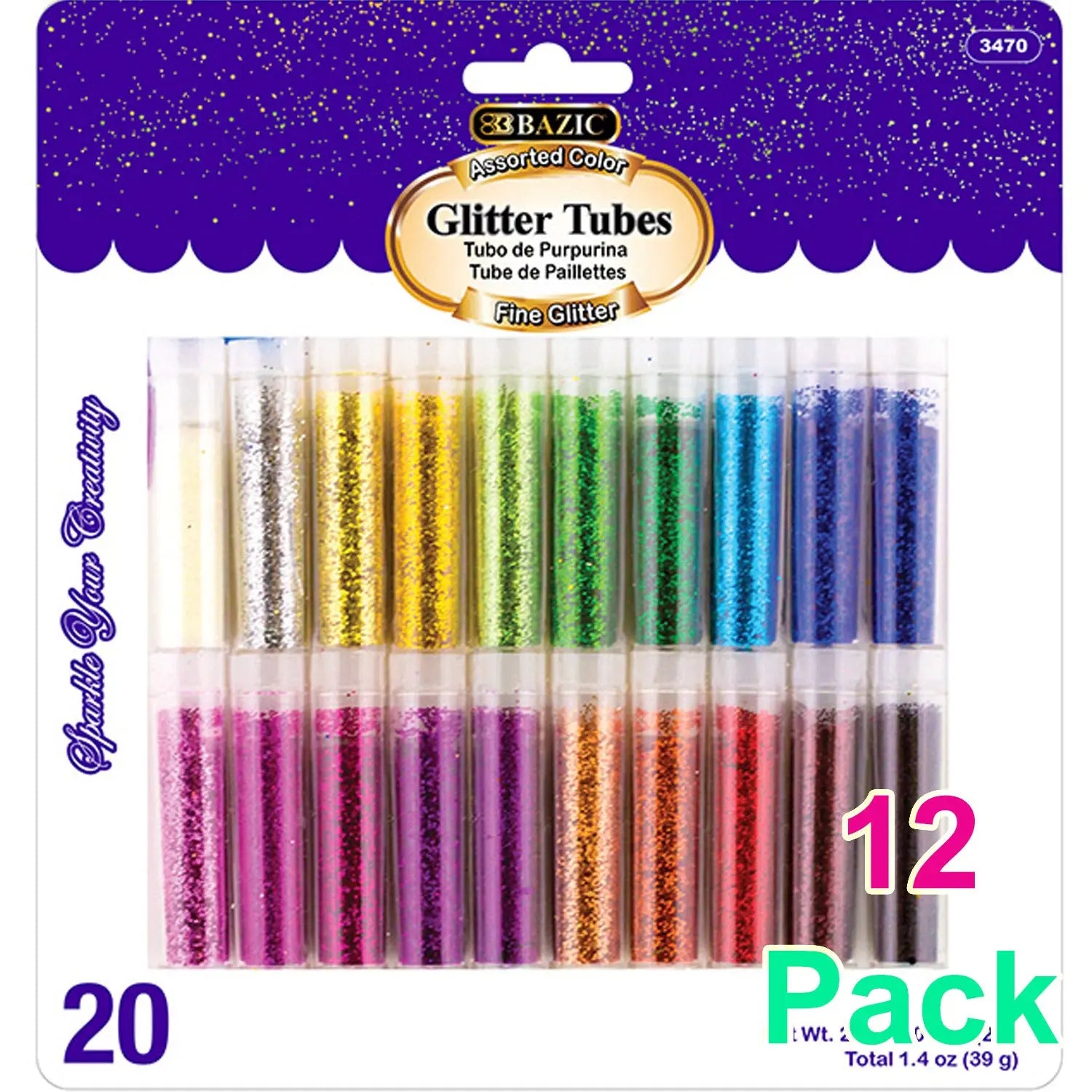 Glitter Tubes Shaker Assorted Color | 0.07 oz (2gr) G8Central