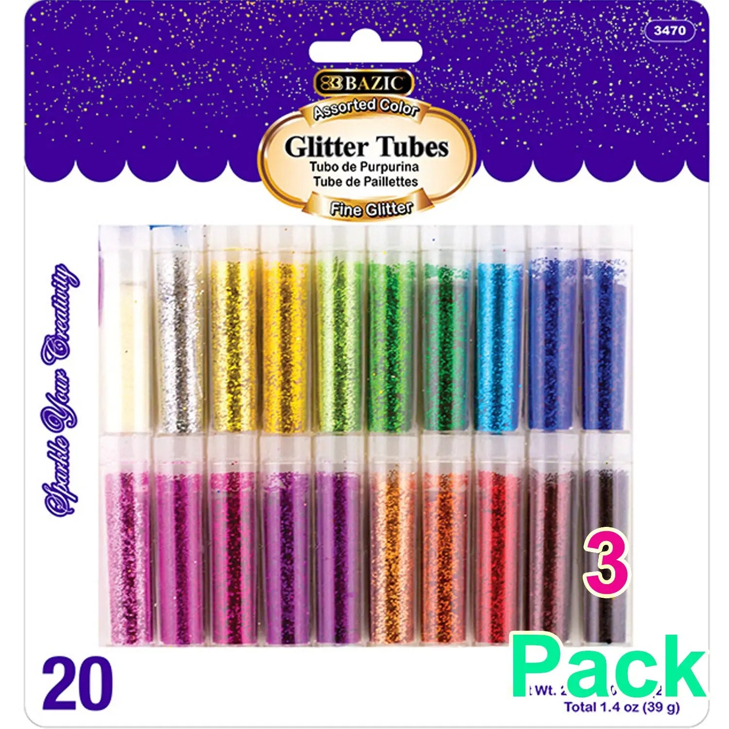 Glitter Tubes Shaker Assorted Color | 0.07 oz (2gr) G8Central