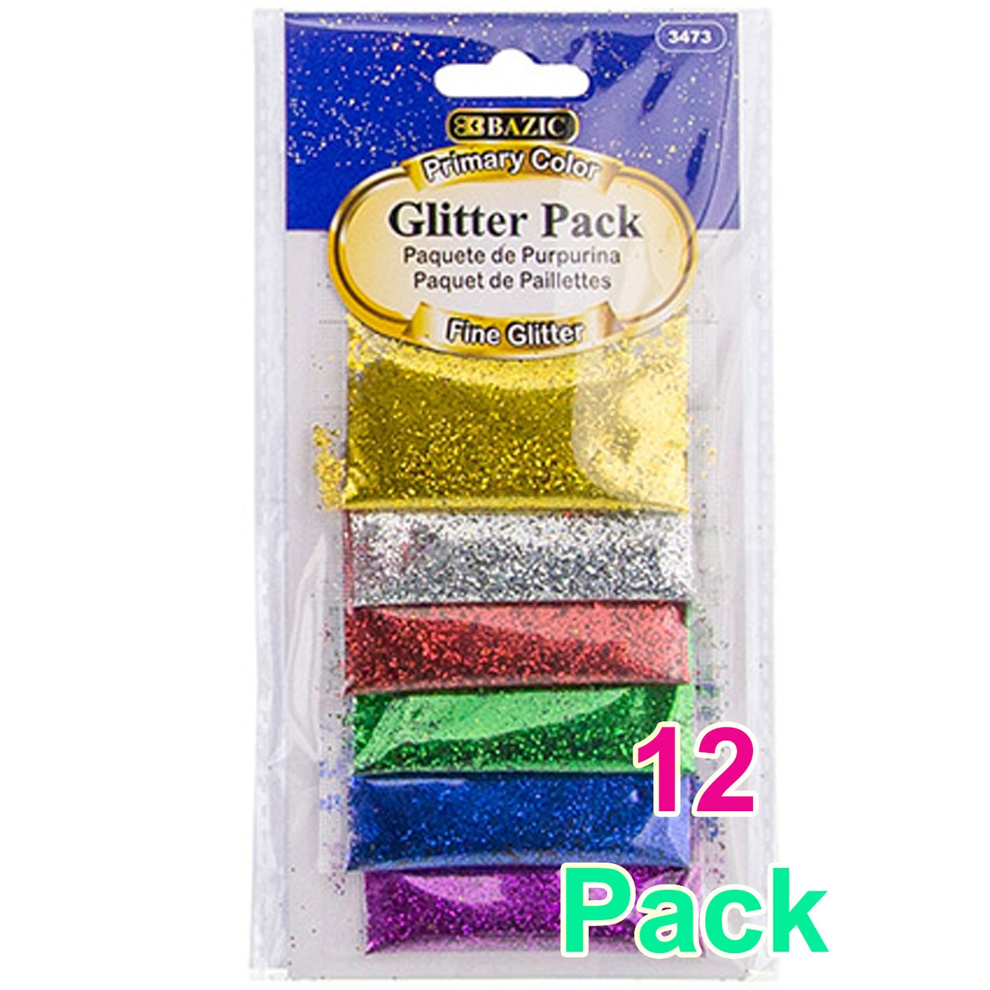 Primary Color Glitter Pack | 0.07 oz (2g)