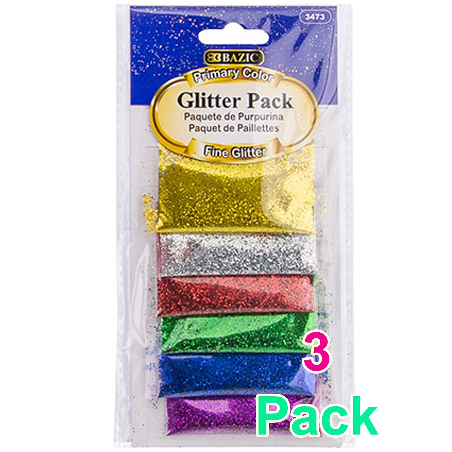 Primary Color Glitter Pack | 0.07 oz (2g)