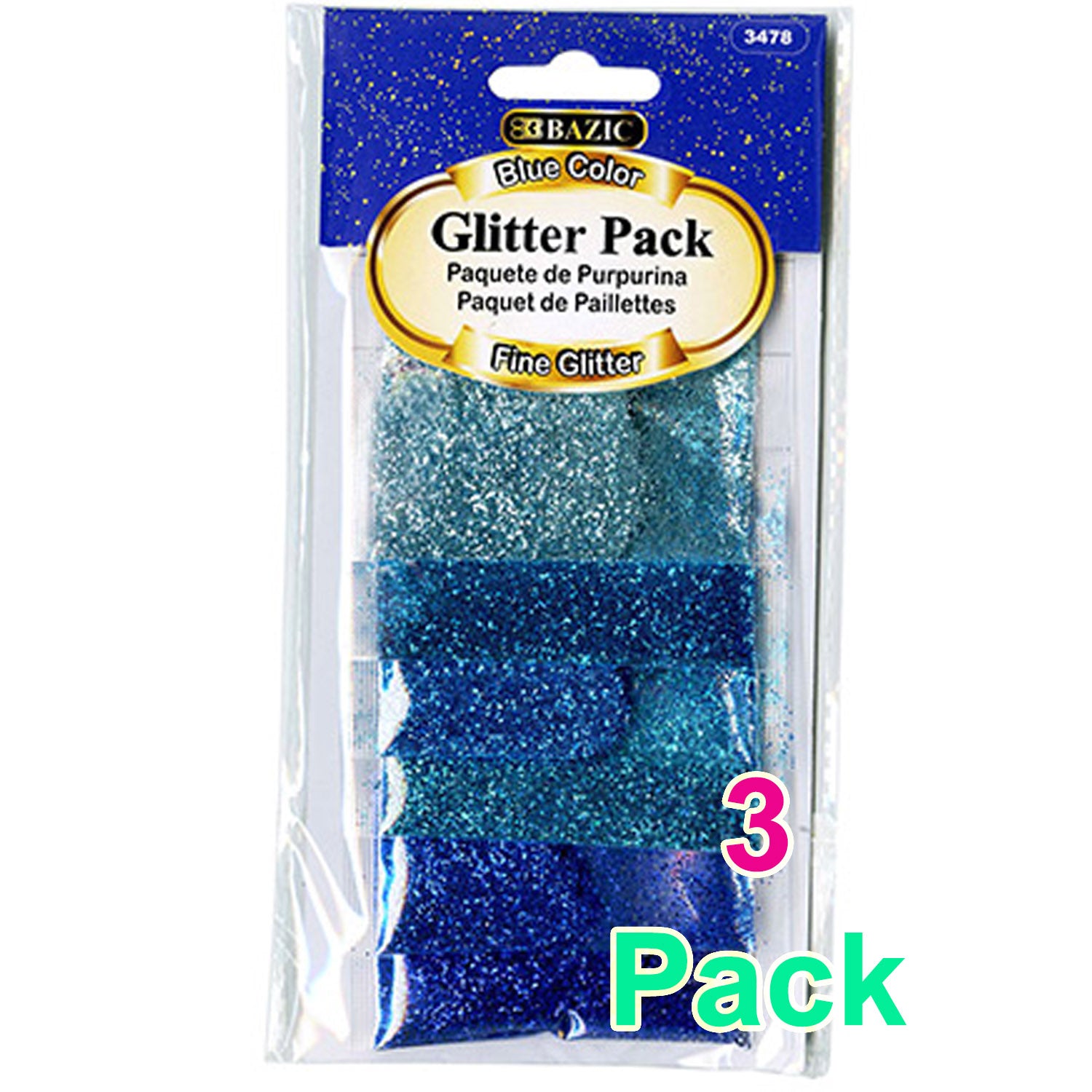 Blue Color Glitter Pack for Your Art - 0.07 oz (2g)24-Pack - G8 Central