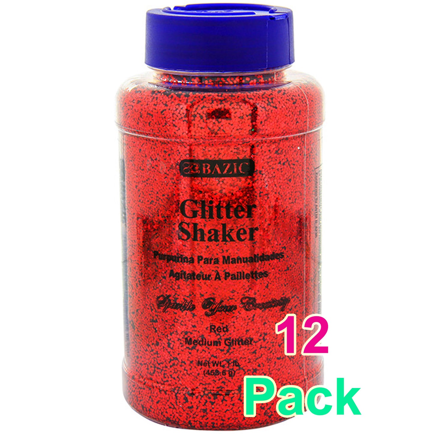 Red Glitter Shake, Sparkle Powder Slime Party Glow Decor,or  Kid Activity | 16 OZ (1lb)