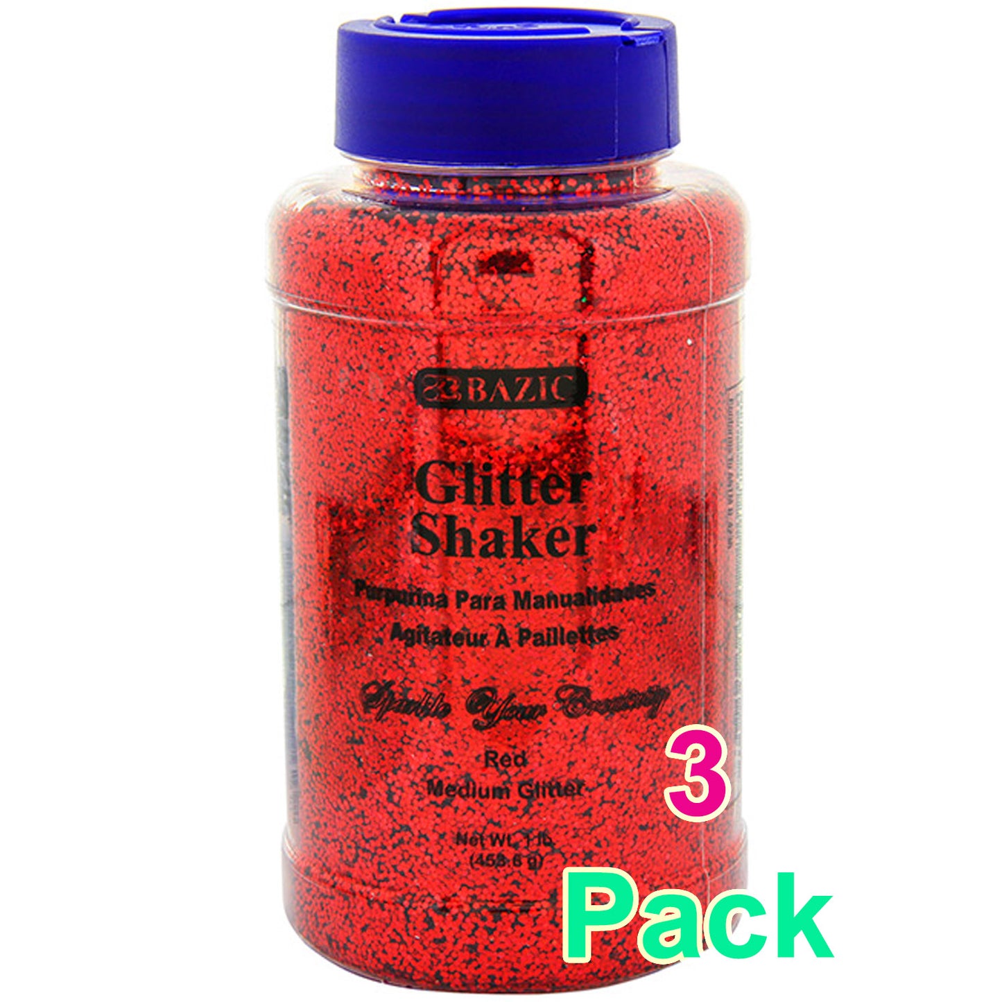 Red Glitter Shake, Sparkle Powder Slime Party Glow Decor,or  Kid Activity | 16 OZ (1lb)