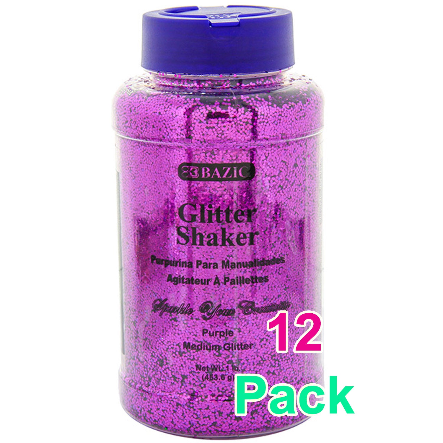 Purple Glitter Shake, Sparkle Powder Slime Party Glow Decor,or  Kid Activity | 16 OZ (1lb)