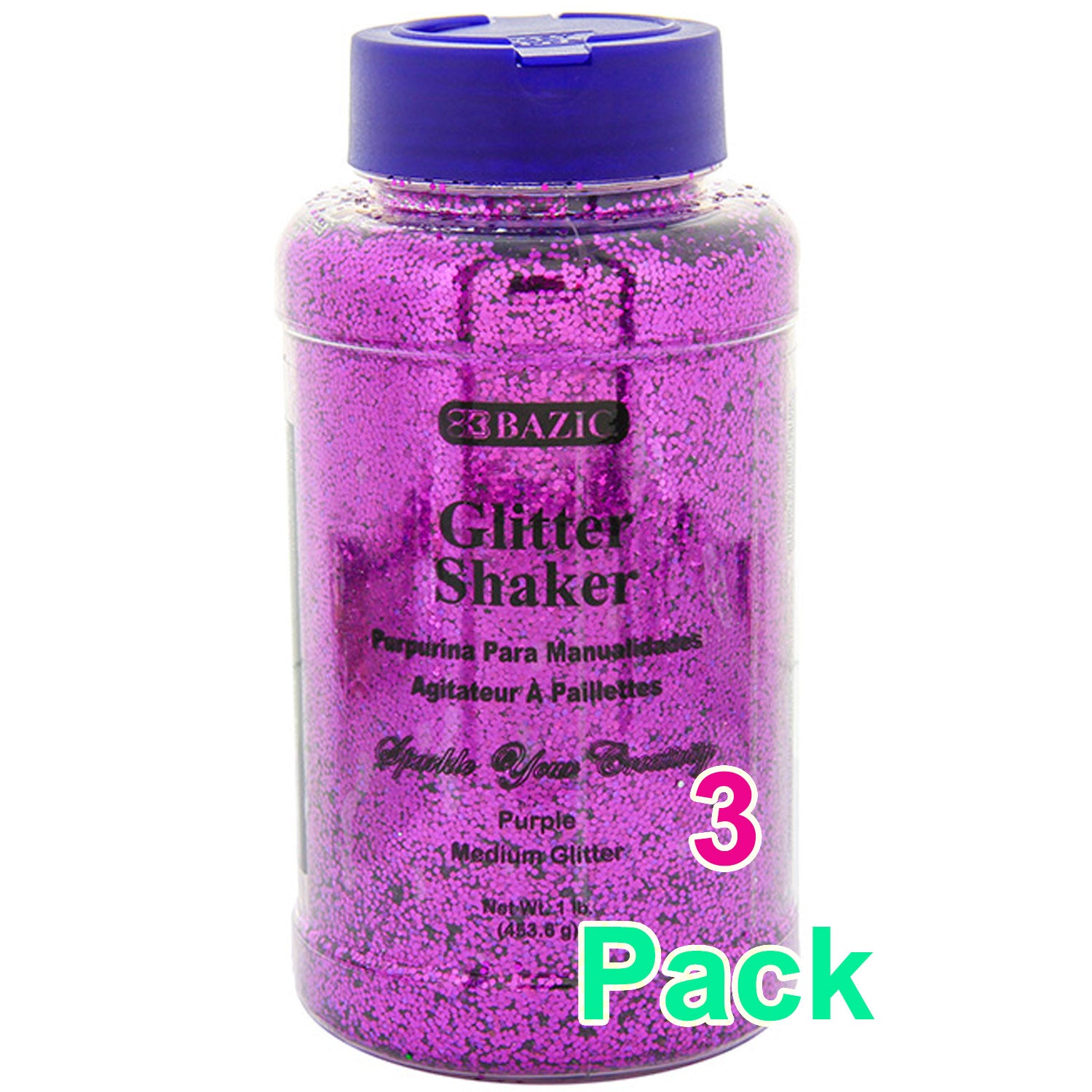 Purple Glitter Shake, Sparkle Powder Slime Party Glow Decor,or  Kid Activity | 16 OZ (1lb)