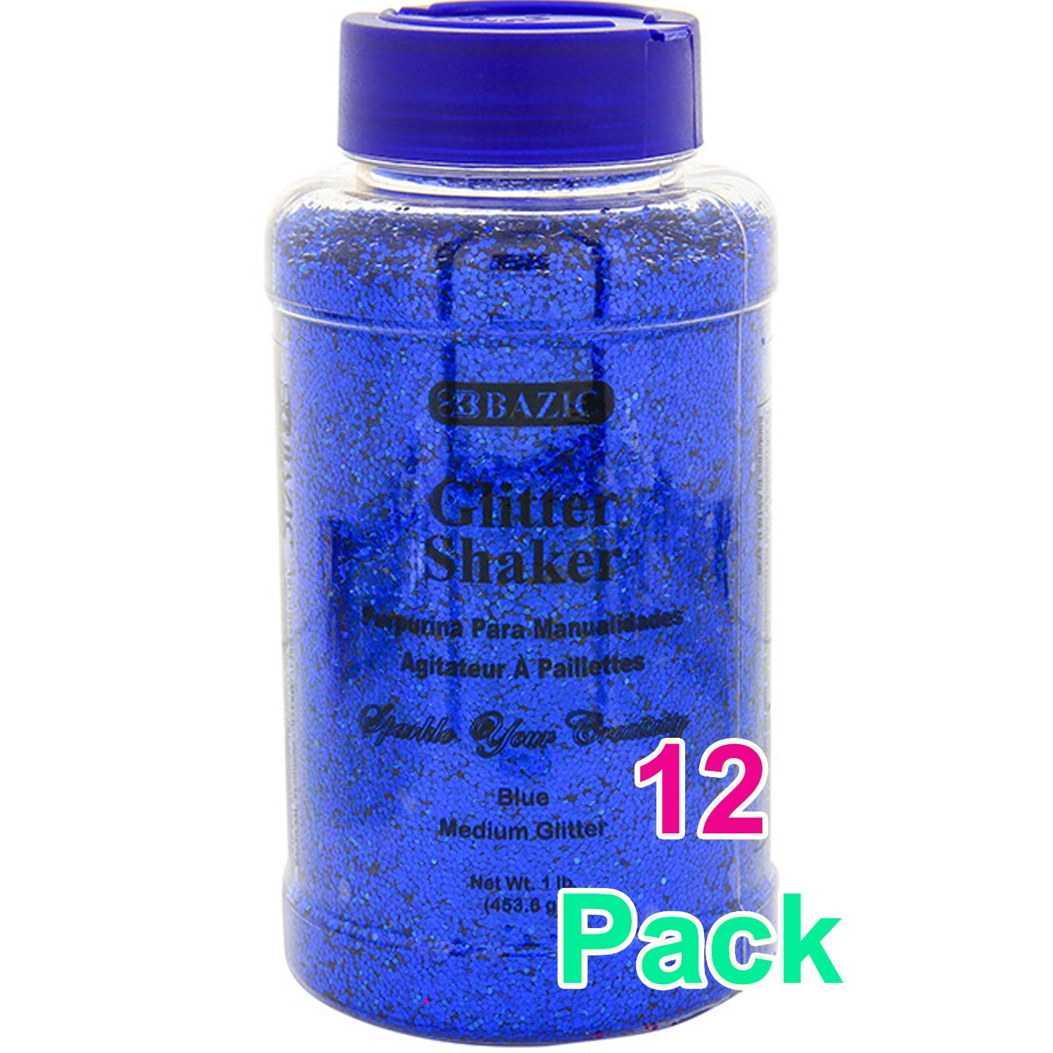 Blue Glitter Shake, Sparkle Powder Slime Party Glow Decor, or  Kid Activity | 16 OZ (1lb)