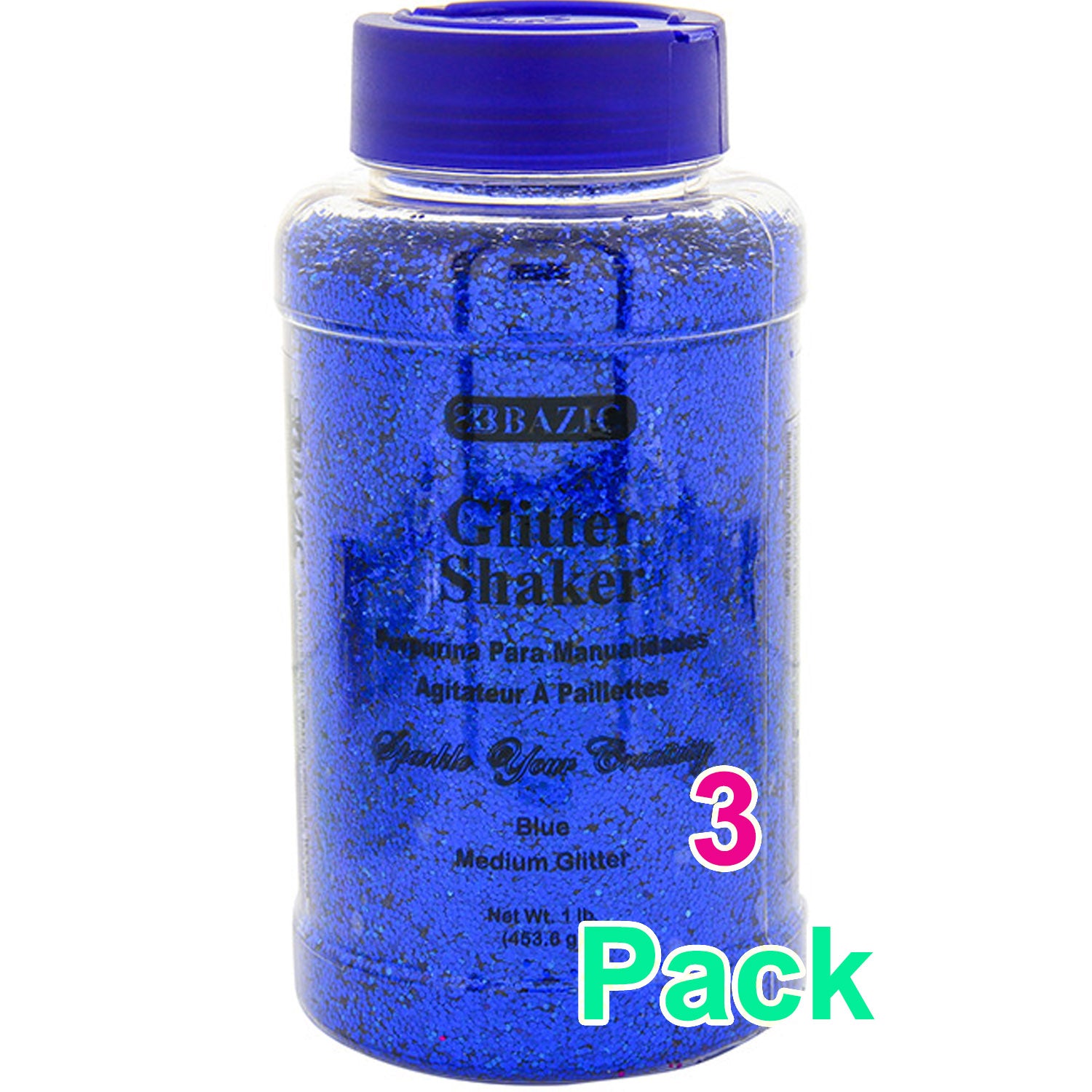 Blue Glitter Shake, Sparkle Powder Slime Party Glow Decor, or  Kid Activity | 16 OZ (1lb)
