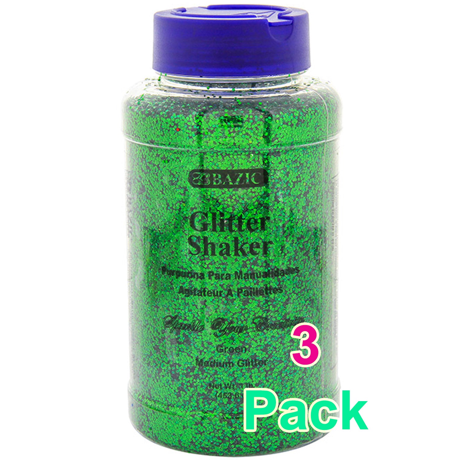 Green Glitter Shake, Sparkle Powder Slime Party Glow Decor, or  Kid Activity | 16 OZ (1lb)