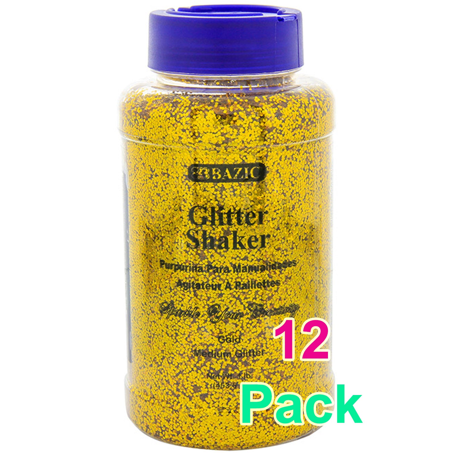 Gold Glitter Shake, Sparkle Powder Slime Party Glow Decor, or  Kid Activity | 16 OZ (1lb)