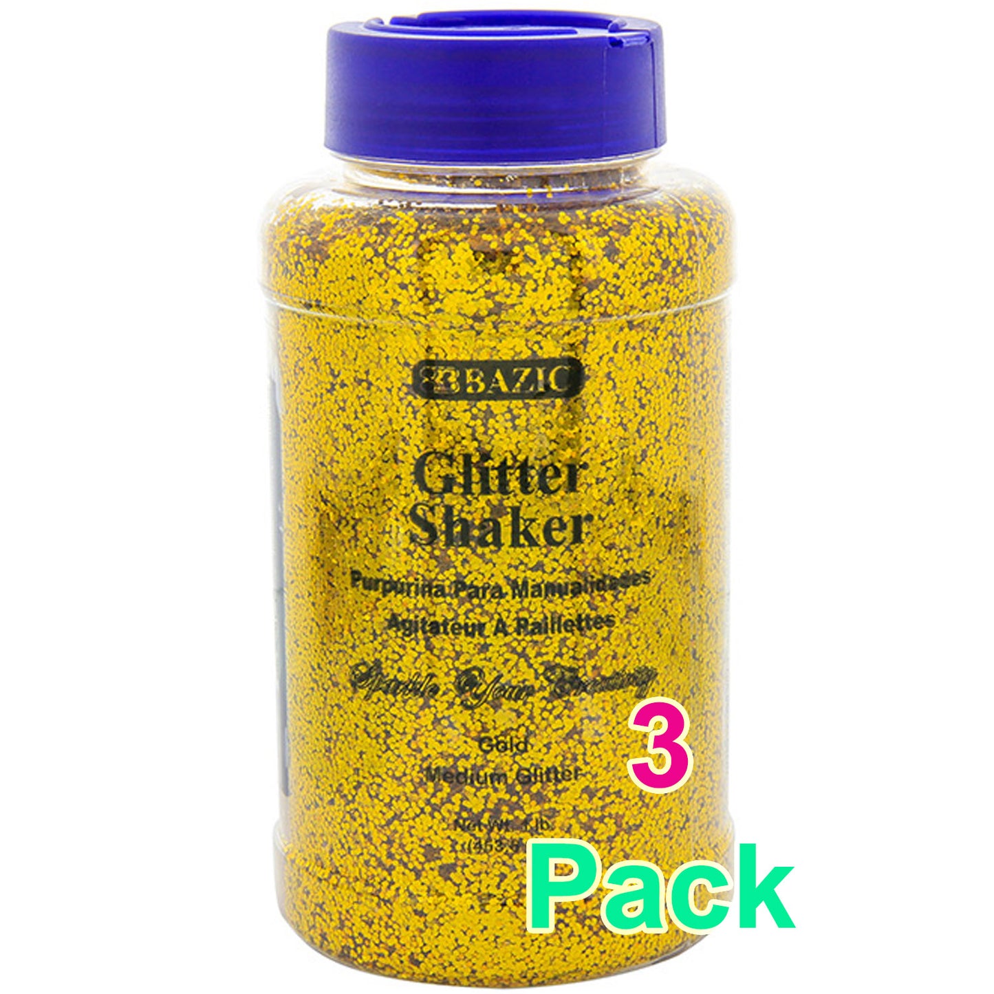 Gold Glitter Shake, Sparkle Powder Slime Party Glow Decor, or  Kid Activity | 16 OZ (1lb)