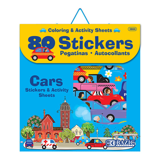 Car Series Assorted Sticker | 80-Count/Bag - g8central.com