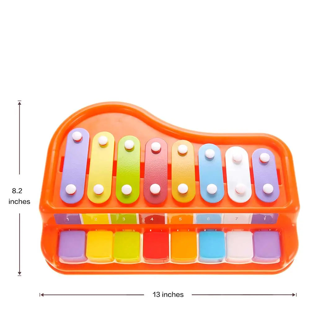 2-in-1 Xylophone/Piano With Music Sheet Songbook G8Central