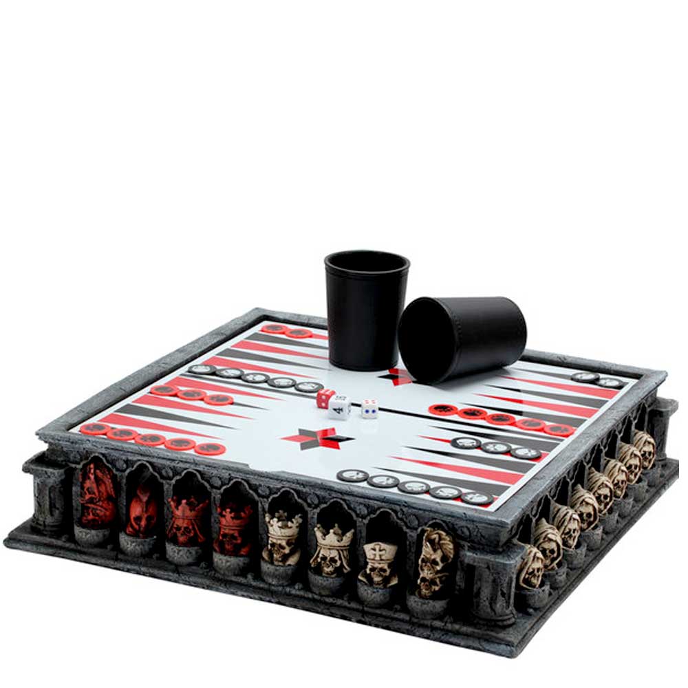 Metal Chess Set with 3D-Theme Decorative 3 in 1 Game Combo | SKULL