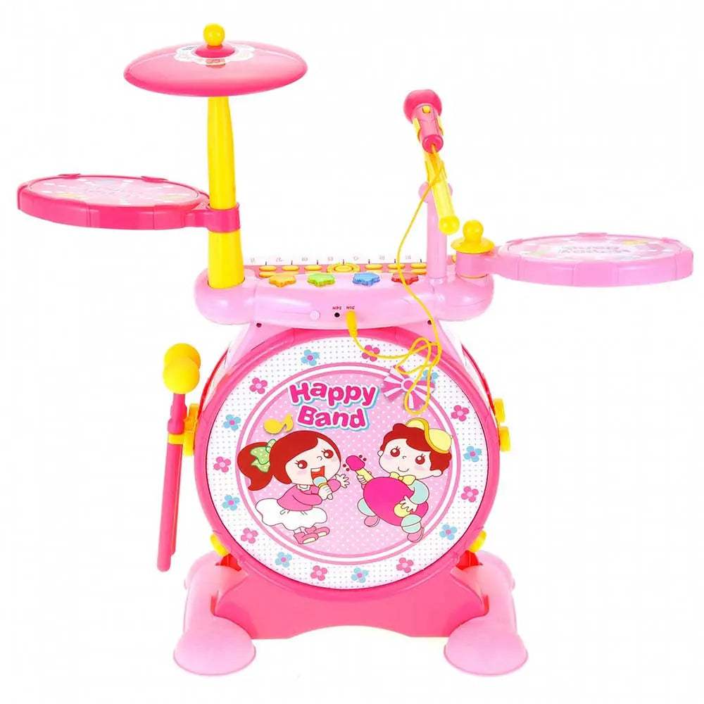 Keyboard & Drum Set with Children’s Musical Instruments | Pink G8Central